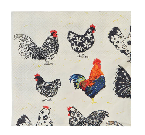 Rooster - Paper Cocktail Napkins