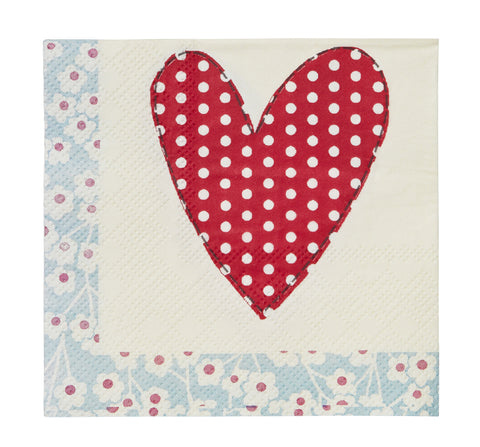 Vintage Hearts - Paper Cocktail Napkins