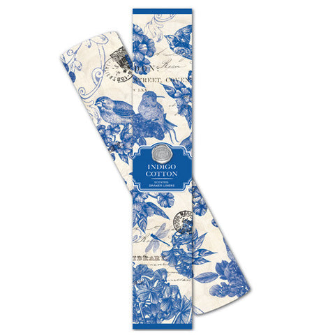 Indigo Cotton Drawer Liners