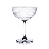 Greek Key Champagne Saucer Set of 6
