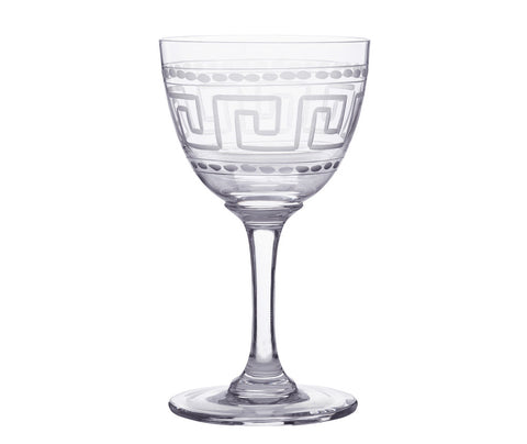 Greek Key Liqueur Glass Set of 6