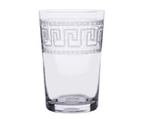 Greek Key Glass Tumbler Set of 6