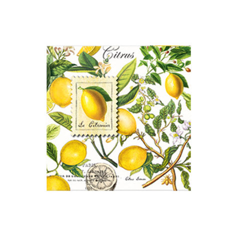 Lemon & Basil Luncheon Paper Napkins