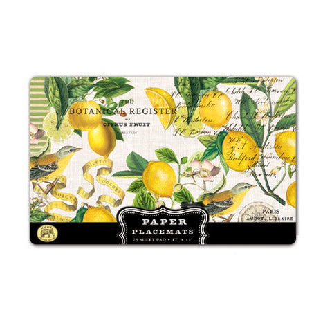 Lemon Basil Paper Placemats