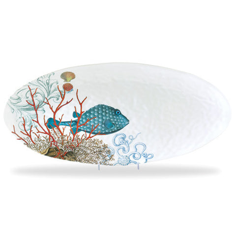Sea Life Oval Melamine Serveware Platter