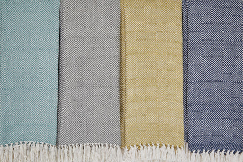 Weaver Green Blanket - Diamond Pattern