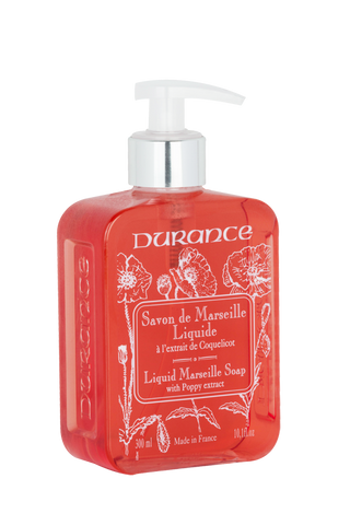 Durance Marseille Liquid Soap 300ml Poppy